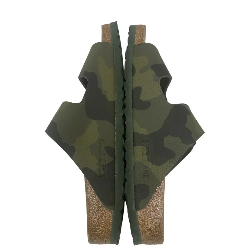 New Birkenstock Arizona Soft Footbed Birko-Flor Desert Storm Camo Green Clogs 9 - Picture 5 of 9